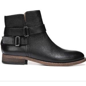 Franco Sarto Black Leather Ankle Boots